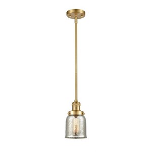 Bell - 1 Light Stem Hung Mini Pendant In Industrial Style-10 Inches Tall and 5 Inches Wide - 1 of 1