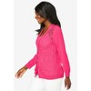 Jessica London Women's Plus Size Crochet Button-Front Cardigan - image 4 of 4