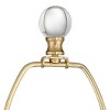 Vienna Full Spectrum Halston Modern Buffet Table Lamps 32 1/2" Tall Set of 2 Brass Crystal with Dimmer Off White Shade for Bedroom Living Room Bedside - 3 of 4