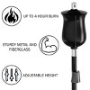 4-Piece Torch Set 45-Inch Adjustable Metal Tiki Torches for Outside with Refillable Canisters for Mosquito Repellent or Oil by Pure Garden (Black) - 3 of 4
