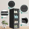 Stackable Storage Boxes, 24 PCS Organizers and Drawers for Shoes Black for Entryway - 3 of 4