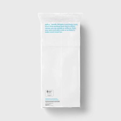 White Lunch Storage Bags - Decorate Your Bag - 50ct - up&up™