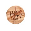 C&F Home Our Happy Place Wood Coasters Set of 4 - 2 of 2