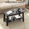 Coffee Table, Small Living Room Tables, 2-Tier Rustic Coffee Table for Living Room, Modern Farmhouse Rectangular Wood Table for Home - 4 of 4
