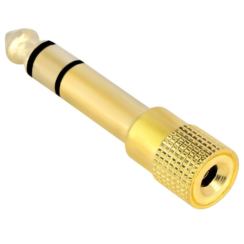 Insten 1/4" 6.35mm to 1/8" 3.5mm M/F Audio Adapter, Gold, 3 of 5
