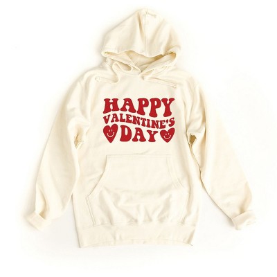 Simply Sage Market Women's Graphic Hoodie Happy Valentine's Day Hearts