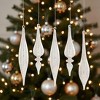 Jeweled Champagne Drop Christmas Ornaments Glass – Set of 6 by Melrose - 3 of 3