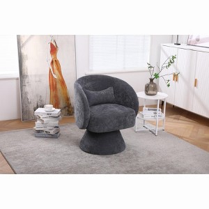 Swivel Accent Chair Armchair, Round Barrel Chair in Fabric for Living Room Bedroom - 1 of 4