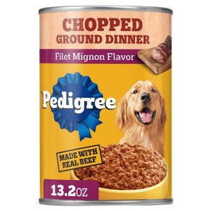 Pedigree Chopped Ground Dinner Wet Dog Food with Beef Filet Mignon Flavor - 13.2oz - 1 of 4