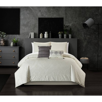 4pc Twin Mya Comforter Set Beige - Chic Home Design