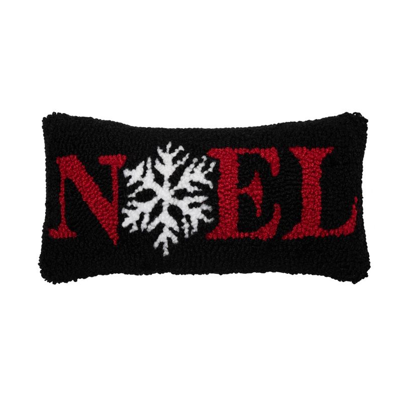 C&F Home Noel Snowflake Hooked Pillow, 1 of 5