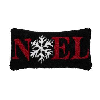 C&F Home Noel Snowflake Hooked Pillow