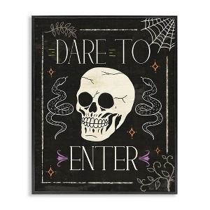 Stupell Industries Dare To Enter Phrase Black Framed Giclee Art - 1 of 4
