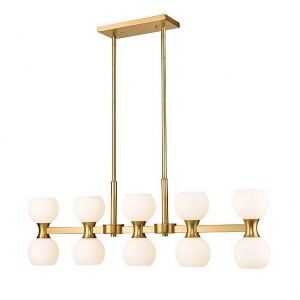 Artemis 10-Light Matte Black Steel Island Light - Mid-Century Modern Design, Dimmable - 1 of 4