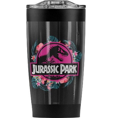 Jurassic Park Jungle Foliage Logo Steel Tumbler 20oz Coffee Travel Mug