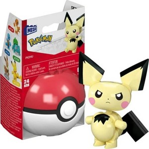 MEGA Construx Pokémon Evergreen Poké Ball Buildable Figures – Squirtle, Pikachu, Charmander, Eevee, Pichu & Bulbasaur – Build, Play & Display - 1 of 3