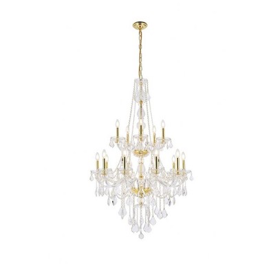 Elegant Lighting Verona 15 - Light Chandelier in  Gold