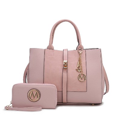 MKF Collection Yola Women’s Satchel Vegan Leather Bag and Wallet by Mia K- 2PCS Set