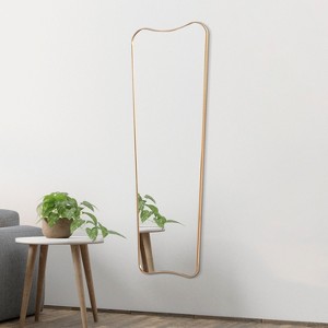 JONATHAN Y Alfie Large Rectangular Metal Framed Wall Mounted Full-Length Mirror - 1 of 4