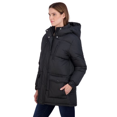 Sebby Women's Winter Puffer Parka Coat - S.E.B. By SEBBY Black Large — фото 2