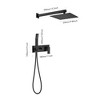 ALEXOUN  Matte Black Shower Faucet Set Shower System 10 Inch Rainfall Shower Head with Handheld Sprayer Bathroom Luxury Rain Mixer Combo Set - 3 of 4