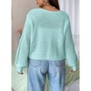 BLUEMING Women Tie Front Oversized Cardigan Bell Sleeve Knit Cropped Cardigan Crochet Bolero Shrug Sweater - 2 of 4