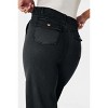 Coolmee Women's High Waisted Cropped Wide Leg Stretchy Straight Pants Trousers with Pockets - 3 of 4