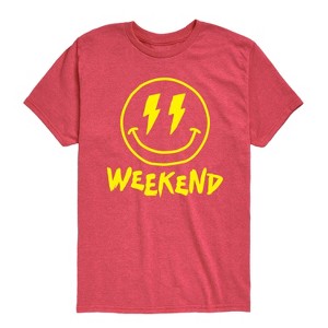 Boys' - Instant Message - Weekend Smile Face Short Sleeve Graphic T-Shirt - 1 of 4