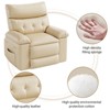 Power Recliner Chair - Heat and Massage, Adjustable Electric Recliner Ergonomic PU Leather Single Sofa, Padded Seat, Lazy Chair for Living Room - 4 of 4