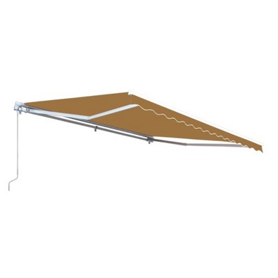 ALEKO 16 x 10 feet Motorized LED Half Cassette Patio Retractable Awning 16'x10'