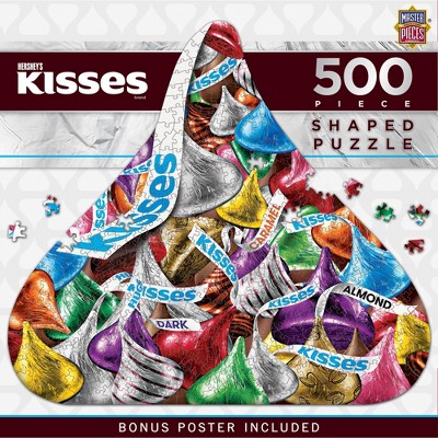 MasterPieces 500 Piece Jigsaw Puzzle for Adults - Shaped Kiss - 23.3"x21.3"
