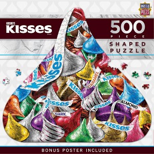 MasterPieces 500 Piece Jigsaw Puzzle for Adults - Shaped Kiss - 23.3"x21.3" - 1 of 4