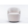 NicBex Teddy/Velvet Accent Chair,Barrel Chair with Wooden Frame and Swivel Base,Modern Upholstered Swivel Chair Living Room Chairs for Living Room - 4 of 4