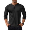 COOFANDY Men's Long Sleeve Henley Shirts Stretch Ribbed T-Shirts Fashion Casual Basic Tops - 3 of 4