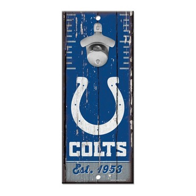 NFL Indianapolis Colts Bottle Opener Wood Sign