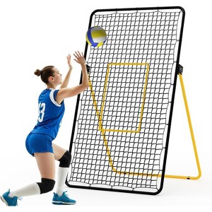 7x4 ft Volleyball Rebounder Net Adjustable Angle,Sturdy Durable Bounce Back Training Equipment for Volleyball Training,Home Gym Outdoors,Quick Setup - 1 of 4