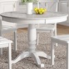 41.7"5 Pieces Dining Table and Chairs Set for 4 Persons, Kitchen Room Solid Wood Table with 4 Chairs,White - 3 of 4