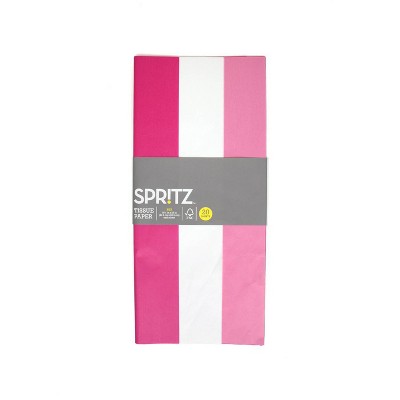 20ct Valentine's Day Banded Gift Packaging Tissues White/Pink - Spritz™