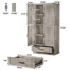 Tribesigns 70.08"  Wooden Etagere Bookcase with Drawer - 3 of 4