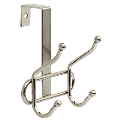 Over The Door Double Decorative Hook Rack Nickel - Room Essentials™