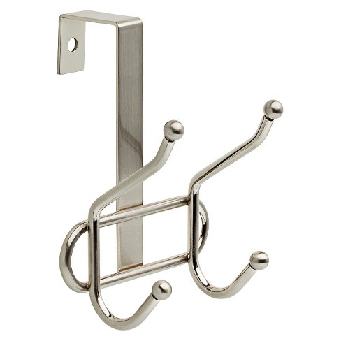 Over The Door Double Decorative Hook Rack Nickel - Room Essentials™ - image 1 of 1