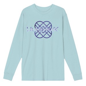 Kpop Demon Hunters Huntrix Logo on Celadon Short Sleeve Adult T Shirt - 1 of 2