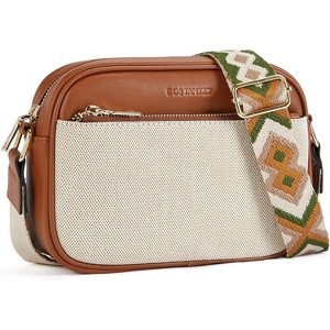 Quilted Crossbody Bags for Women Vegan Leather Purses Small Shoulder Handbags with Wide Strap - 1 of 4