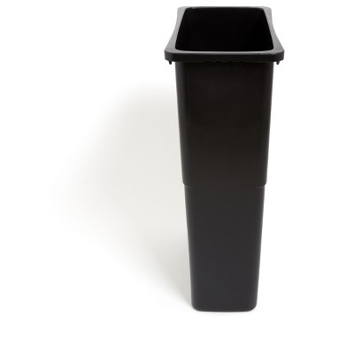 HITOUCH BUSINESS SERVICES Slim Plastic Trash Can with no Lid Black 23 Gal. CW50718