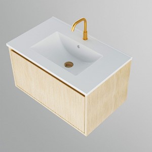 SEVOBAL Bathroom Sinks Wall Mount Vanity Cabinet with Double Drawers Storage Modern Design for Home Use, White, 29.13"*17.91"*15.75" - 1 of 4