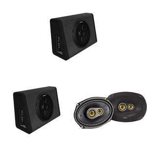 Kicker (2) 11PT250 Powered Sub Enclosure & 46CSC6934 6x9" Bundle - 1 of 4