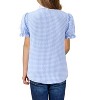 Girls Ruffle Button Down Shirts Short Sleeve School Tops Plaid Blouse 4-13Y - 4 of 4