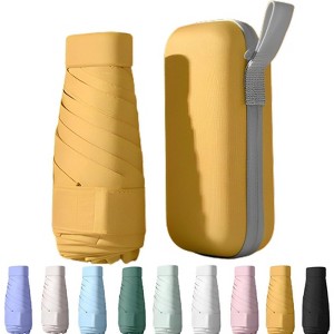Clotth UPF50+ Mini Travel Umbrella 16cm – Windproof Compact Parasol with Zippered Case (225g for Hiking/Pocket), UV Protection - 1 of 4