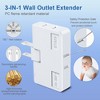 Itopfox 3 Way Flat Wall Outlet Extender with Swivel Plug - 2-Prong Mini Indoor Wall Tap, Outlet Splitter for Home & Travel, Type A, White (3 Pack) - 3 of 4