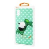 Reiko iPhone X/iPhone XS TPU Design Case with 3D Soft Silicone Poke Squishy Panda in Green - 4 of 4